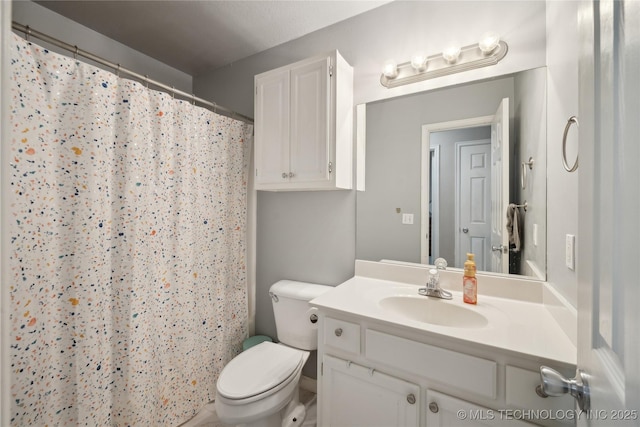 1905 Walnut Hill Ln, Claremore, OK 74019 - bathroom with toilet, vanity, and curtained shower