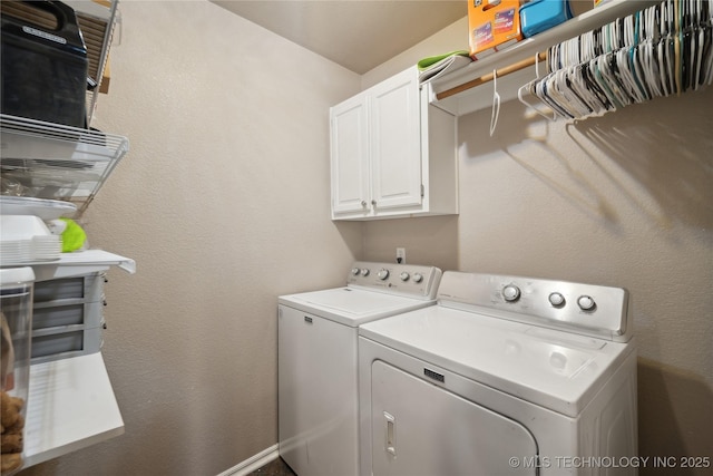 1905 Walnut Hill Ln, Claremore, OK 74019 - laundry area with separate washer and dryer and cabinet space