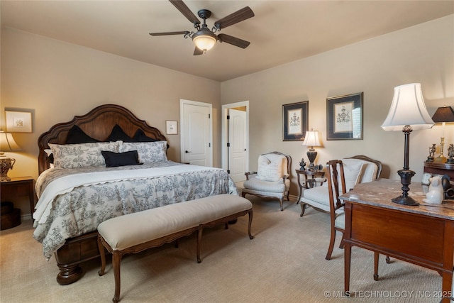 11616 S Hudson Ct, Tulsa, OK 74137 - bedroom featuring light colored carpet and ceiling fan