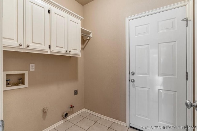8531 S 70th E Ave, Tulsa, OK 74133 - laundry room featuring hookup for an electric dryer, cabinet space, baseboards, washer hookup, and hookup for a gas dryer