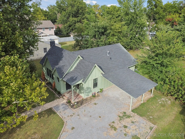 view from above of property