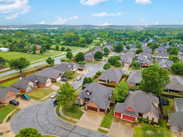 aerial perspective of suburban area