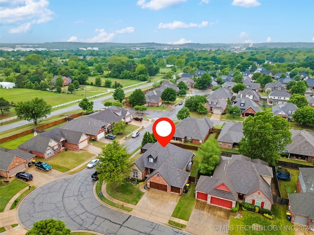 aerial perspective of suburban area