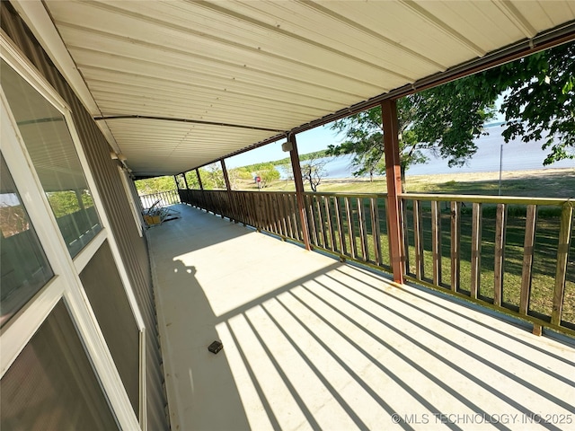 114537 Spring Creek Rd, Eufaula, OK 74432 - wooden deck featuring a water view