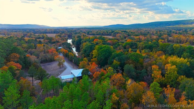 174550 N 4430th Rd N, Nashoba, OK 74558 - view of subject property featuring a heavily wooded area and a mountainous background