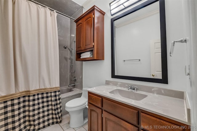 9304 E 113th St S, Bixby, OK 74008 - full bath featuring vanity, tile patterned flooring, and shower / bath combo