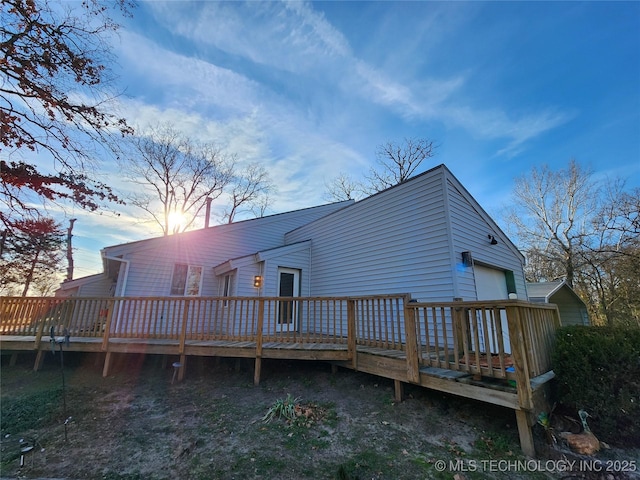 14360 County Road 3505th Loop, Ada, OK 74820 - back of property featuring a wooden deck