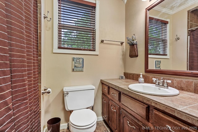1032 E Mcleod Ave, Sapulpa, OK 74066 - full bathroom with vanity and ornamental molding