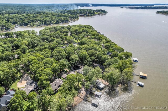 3112 Shore Dr, Grove, OK 74344 - bird's eye view of a large body of water and a forest