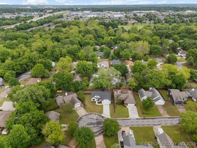 aerial view of residential area