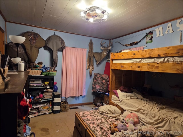 35530 W 261st St, Bristow, OK 74010 - bedroom featuring carpet and crown molding