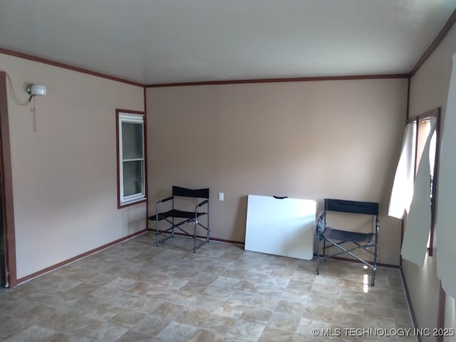 35530 W 261st St, Bristow, OK 74010 - spare room with ornamental molding and baseboards