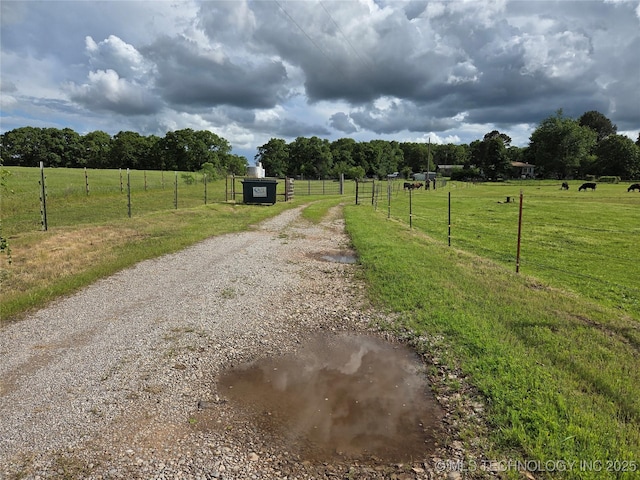 35530 W 261st St, Bristow, OK 74010 - view of dirt / gravel driveway featuring a view of countryside