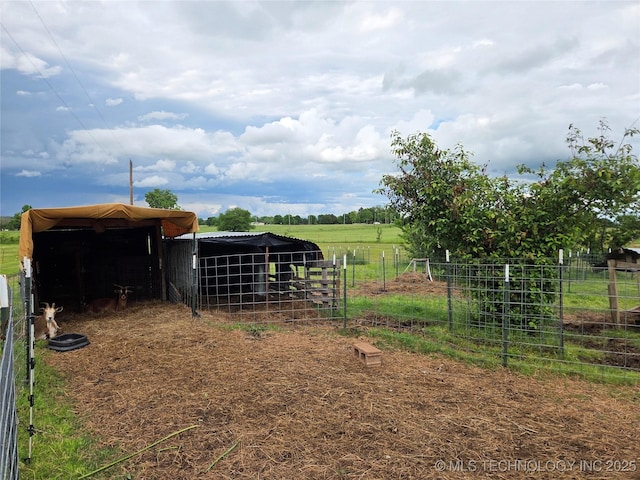 35530 W 261st St, Bristow, OK 74010 - view of yard with an exterior structure, an outdoor structure, and a rural view