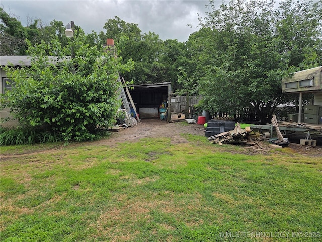 35530 W 261st St, Bristow, OK 74010 - view of yard featuring a detached carport