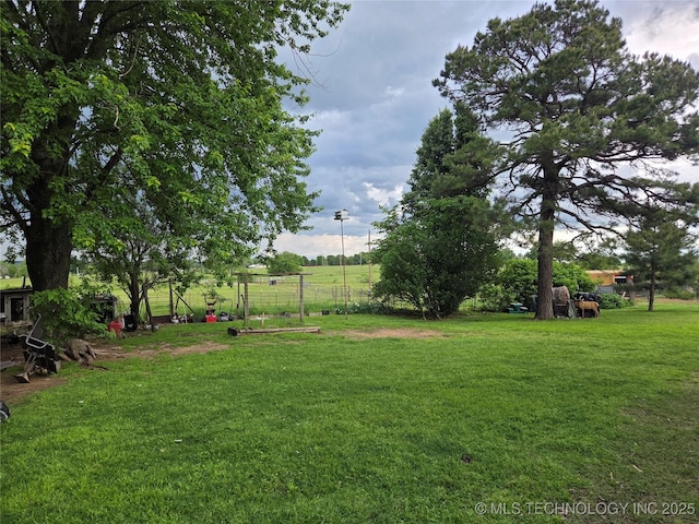 35530 W 261st St, Bristow, OK 74010 - view of grassy yard featuring a garden
