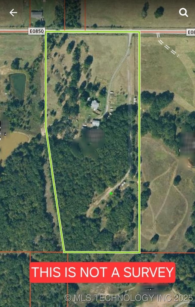 35530 W 261st St, Bristow, OK 74010 - map / location featuring property parcel outlined