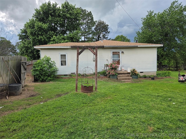35530 W 261st St, Bristow, OK 74010 - rear view of house featuring crawl space