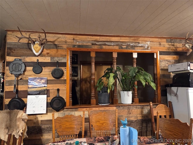 35530 W 261st St, Bristow, OK 74010 - detailed view of wooden walls and wooden ceiling