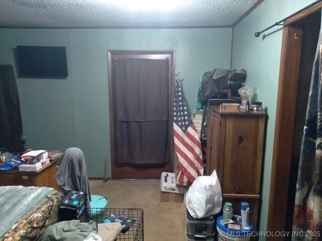 35530 W 261st St, Bristow, OK 74010 - bedroom featuring carpet and a textured ceiling