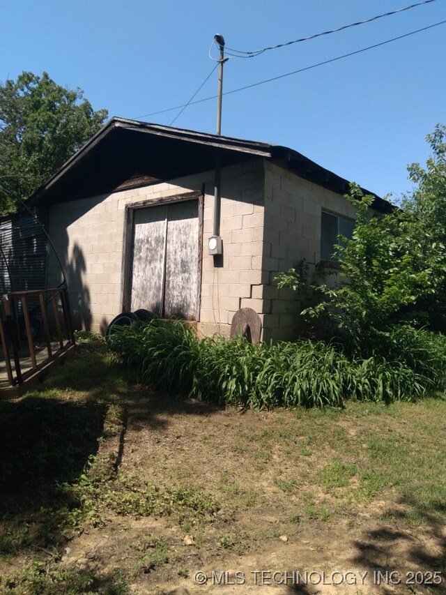 35530 W 261st St, Bristow, OK 74010 - view of side of property featuring concrete block siding