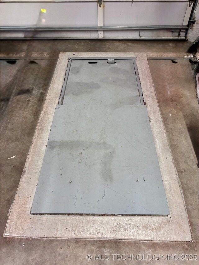 view of storm shelter