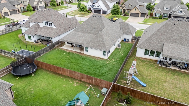 aerial view of residential area