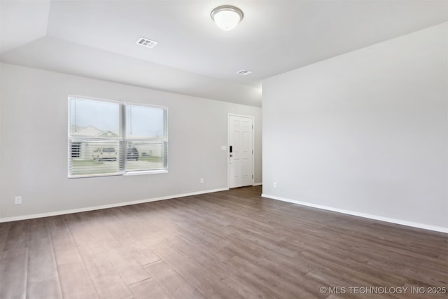 7535 E 158th St S, Bixby, OK 74008 - unfurnished room featuring dark wood-style floors and baseboards