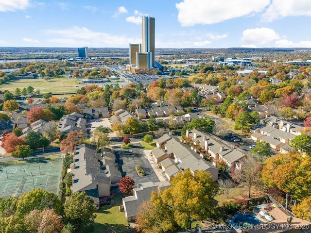 aerial perspective of suburban area