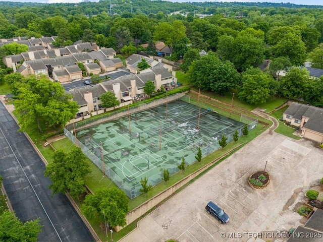 aerial perspective of suburban area
