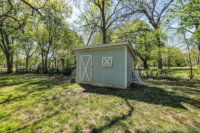 view of shed