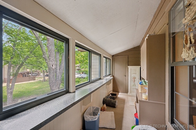 6522 S Memorial Dr Unit 19-H, Tulsa, OK 74133 - sunroom with healthy amount of natural light and lofted ceiling