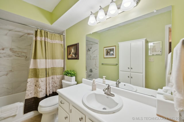 6522 S Memorial Dr Unit 19-H, Tulsa, OK 74133 - bathroom with vanity, toilet, and shower / bath combo
