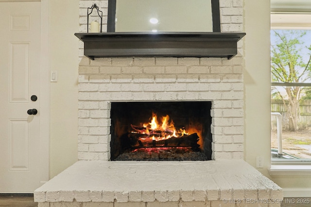1901 W Indianola St, Broken Arrow, OK 74012 - detailed view of a brick fireplace