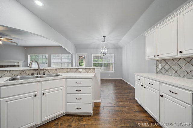4025 S 217th E Ave, Broken Arrow, OK 74014 - kitchen featuring a sink, backsplash, healthy amount of natural light, and recessed lighting