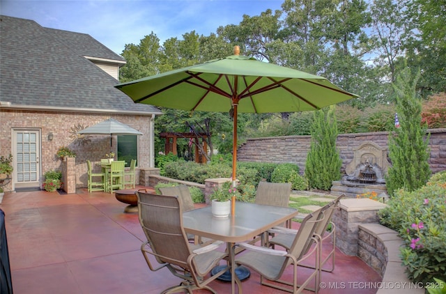 1310 N Northridge Ct, Sand Springs, OK 74063 - view of patio with outdoor dining space