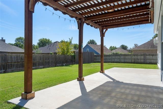 view of patio / terrace with a pergola