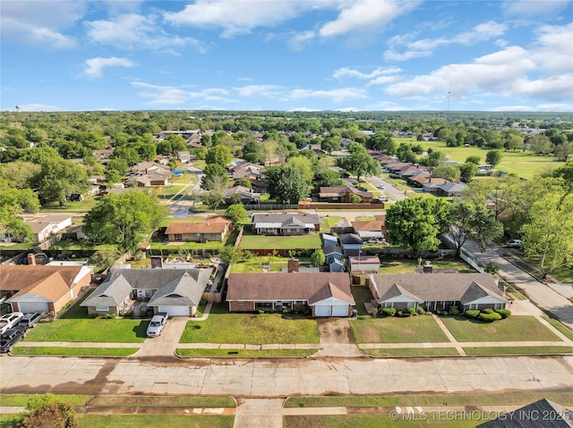 aerial perspective of suburban area