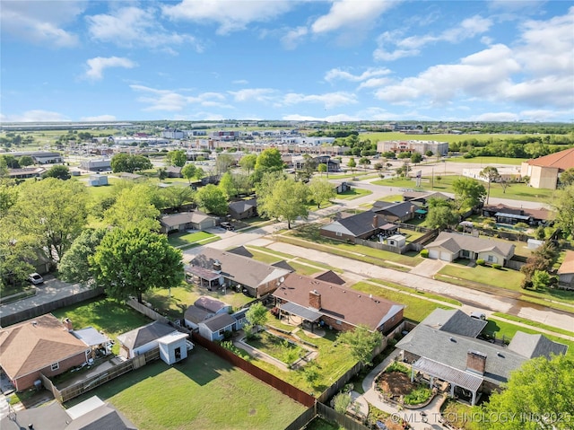aerial view of residential area