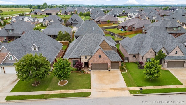 aerial perspective of suburban area