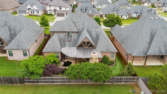 aerial view of residential area