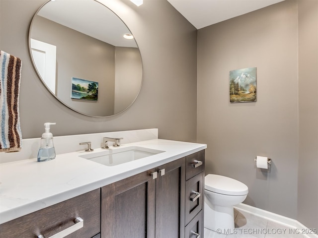 3661 S Lewis Ave, Tulsa, OK 74105 - half bathroom featuring vanity and tile patterned floors