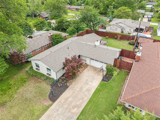 aerial perspective of suburban area