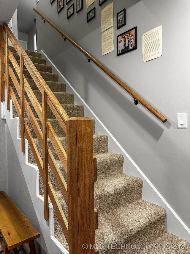 view of stairway