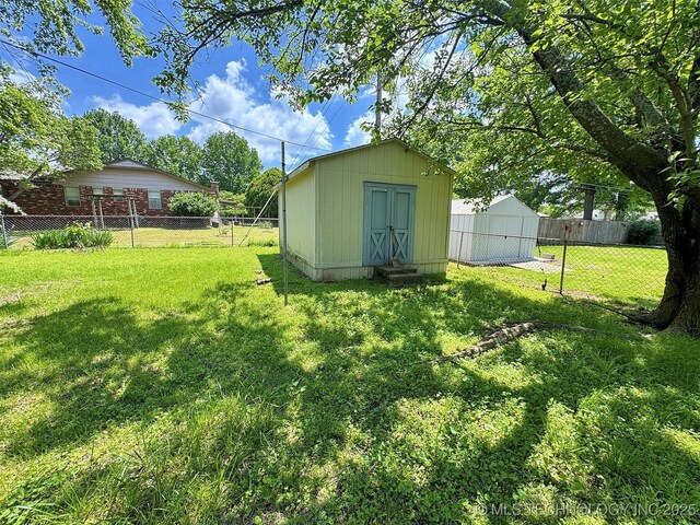 view of shed