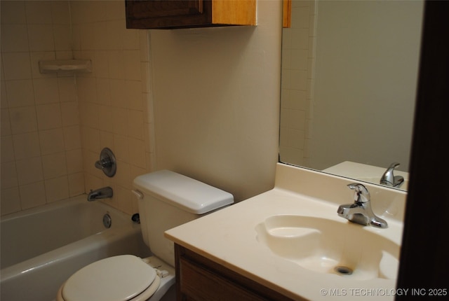 9908 S 95th E Ave, Broken Arrow, OK 74133 - full bathroom featuring toilet, vanity, and shower / tub combination