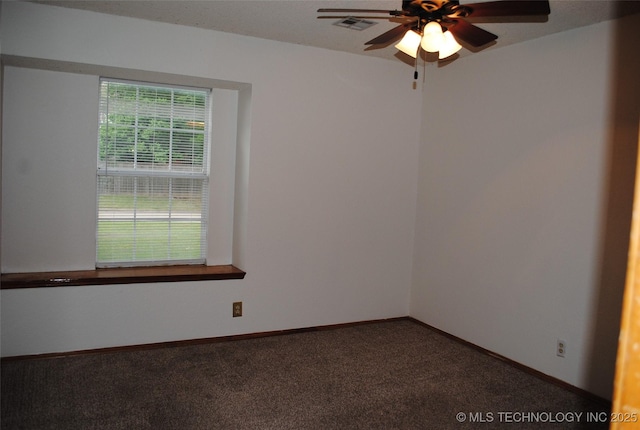 9908 S 95th E Ave, Broken Arrow, OK 74133 - empty room with a ceiling fan, carpet, and baseboards