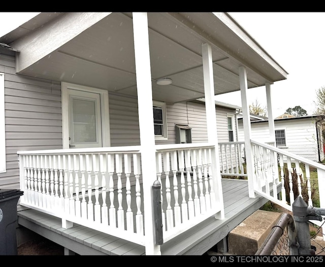 3922 S Norfolk Ave, Tulsa, OK 74105 - view of wooden porch