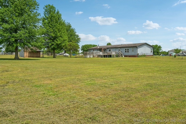 11462 Red Fox Ln, Sperry, OK 74073 - view of yard featuring a deck