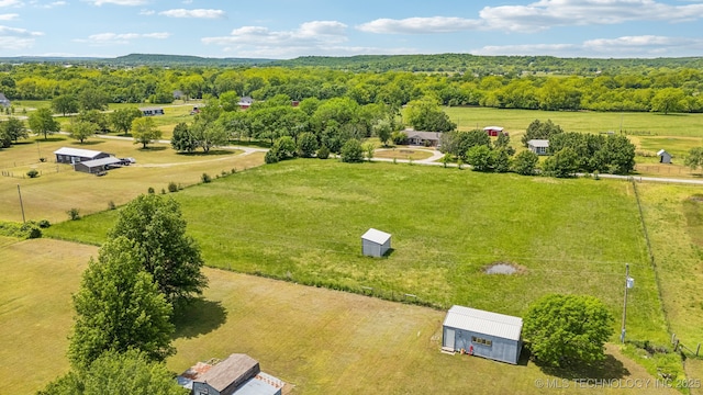11462 Red Fox Ln, Sperry, OK 74073 - overview of rural landscape featuring a forest